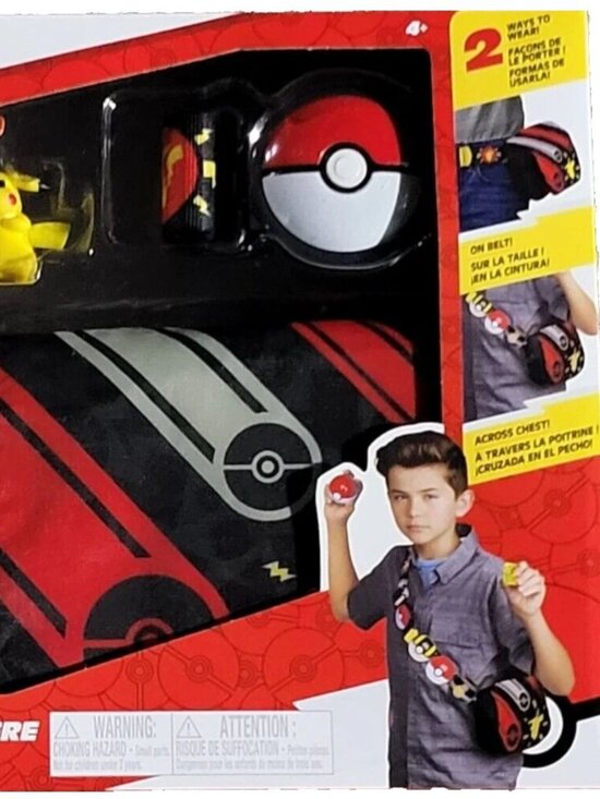 Pokémon Bandolier Set Poke Luxury Ball And Pikachu Belt Bag Set PIKACHU NEW - Picture 7 of 7